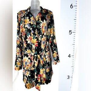 Ava & Viv Floral Robe‎ with Tie 1X